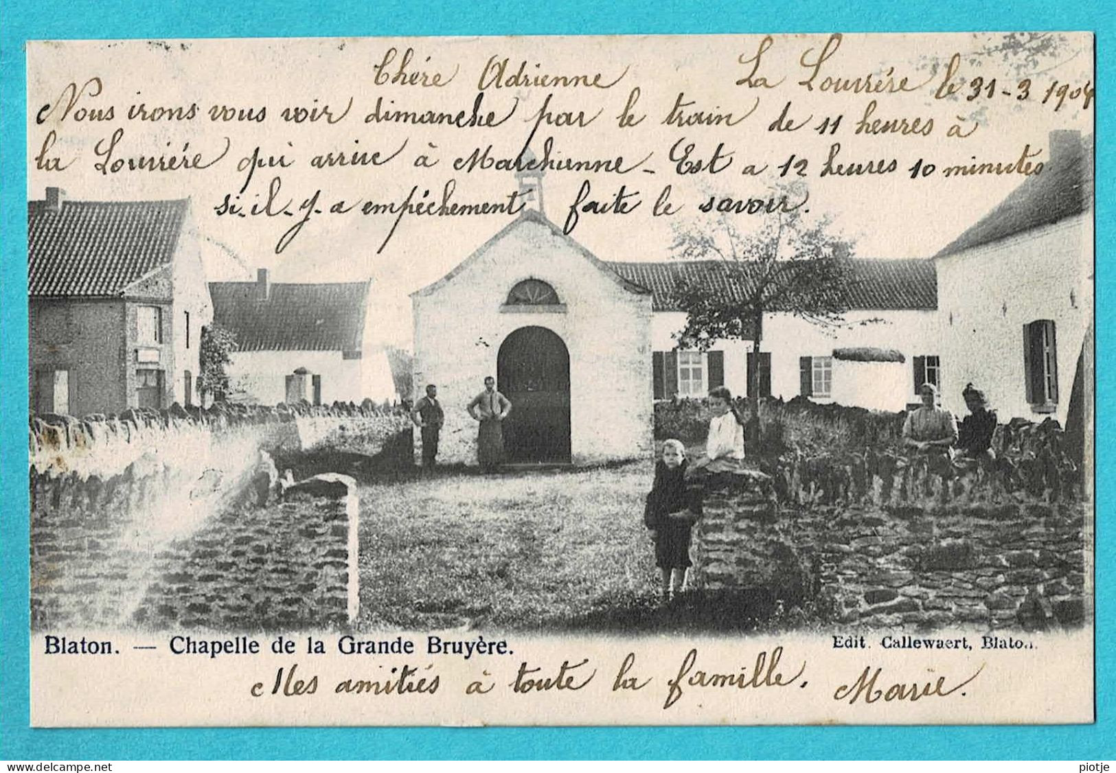 * Blaton - Bernissart (Hainaut - La Wallonie) * (Edit Callewaert) Chapelle De La Grande Bruyère, Animée, Unique, TOP - Bernissart