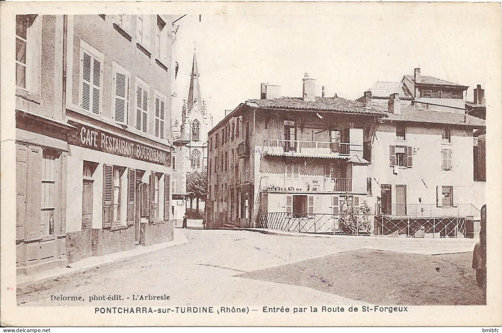 PONTCHARRA-sur-TURDINE - Entrée Par La Route De St Forgeux - Pontcharra-sur-Turdine