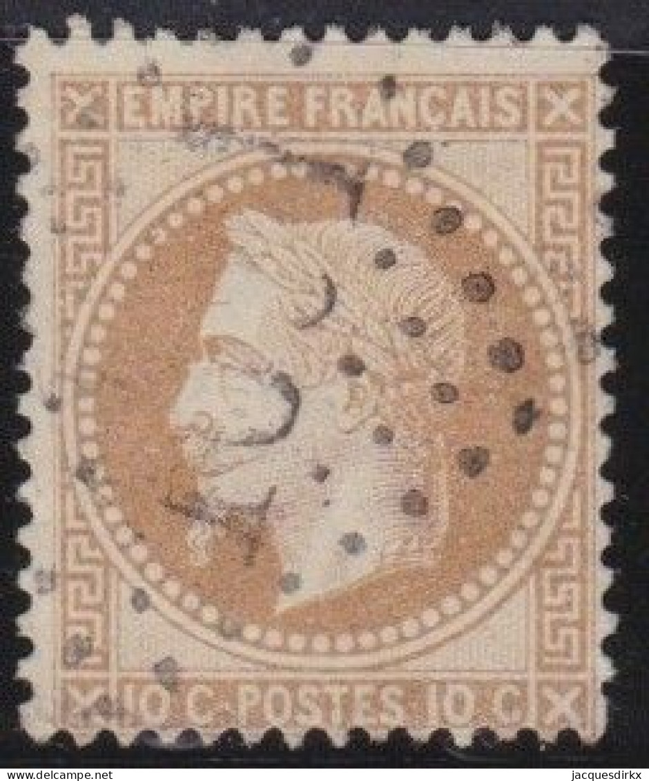 France  .  Y&T   .     28       .   O      .    Oblitéré - 1863-1870 Napoléon III Lauré