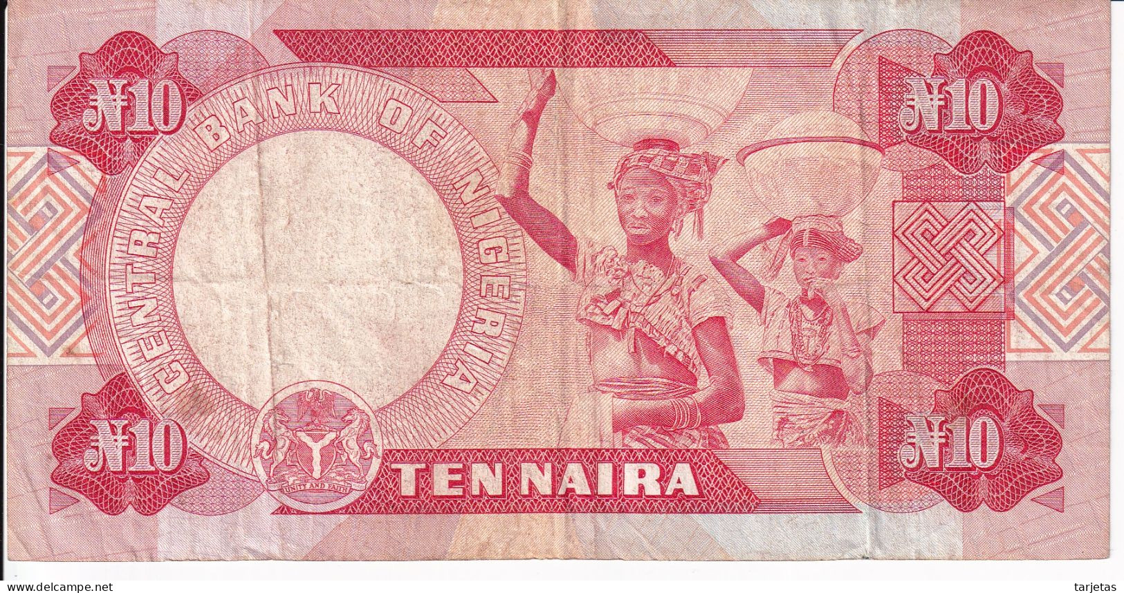 BILLETE DE NIGERIA DE 10 NAIRA DEL AÑO 1984 (BANKNOTE) - Nigeria