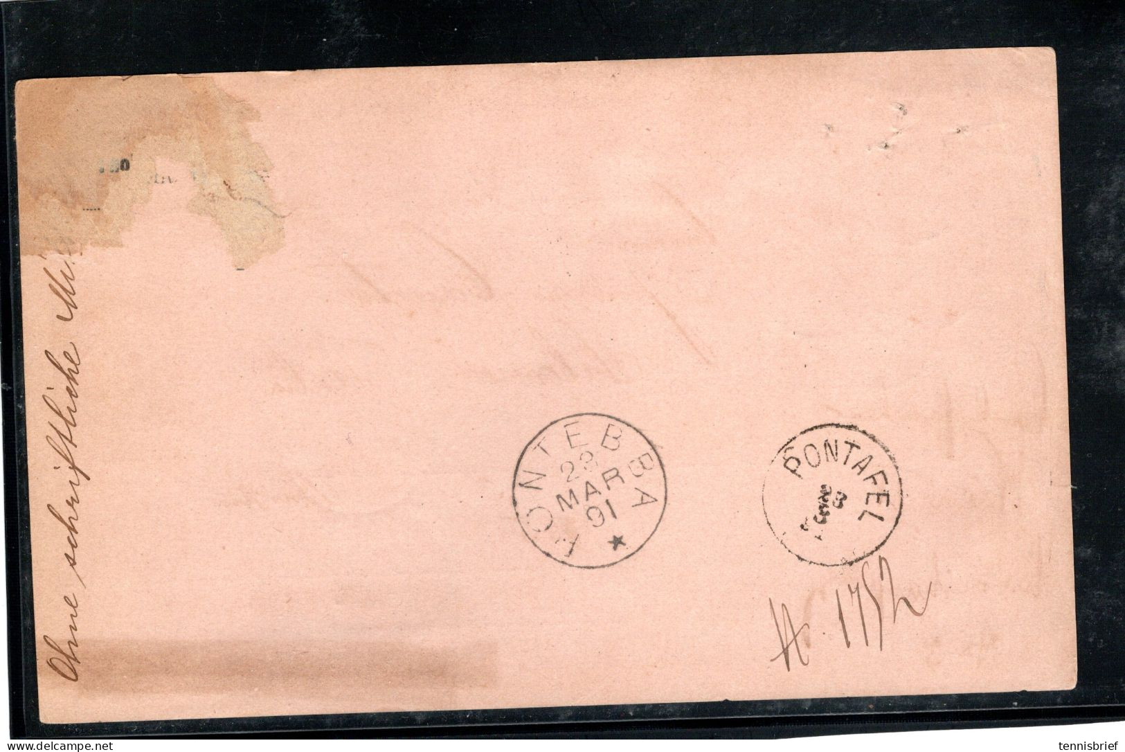 1891 ,10 Kr. Adler( Zahnfehler Rechts Unten -unauffällig ) Mischfrank. 50 Kr. ,  3 Kr. Fr. Josef , Kpl. Paketkarte #1430 - Covers & Documents