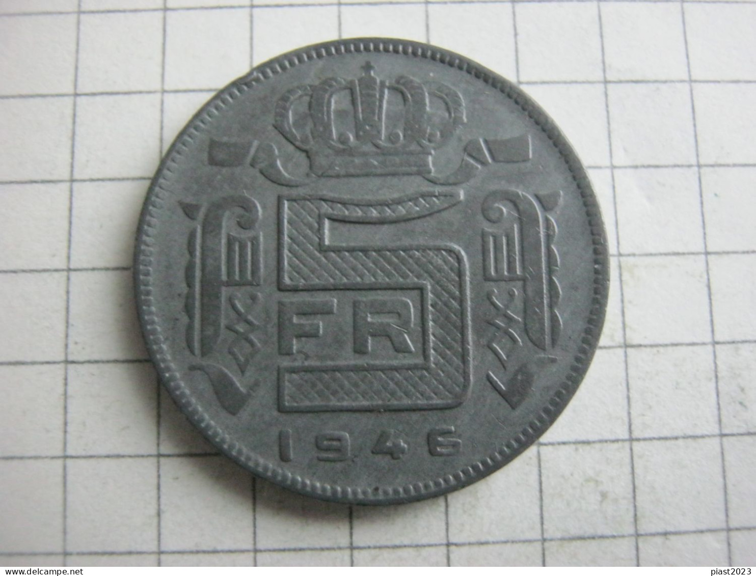 Belgium 5 Francs 1946 Fr. - 5 Francs