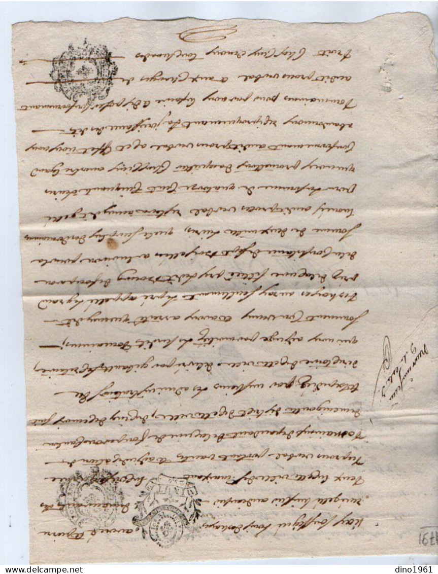 VP22.886 - Cachet De Généralité De POITIERS X SAINT MAIXENT - Acte De 1791 - Manuscrits