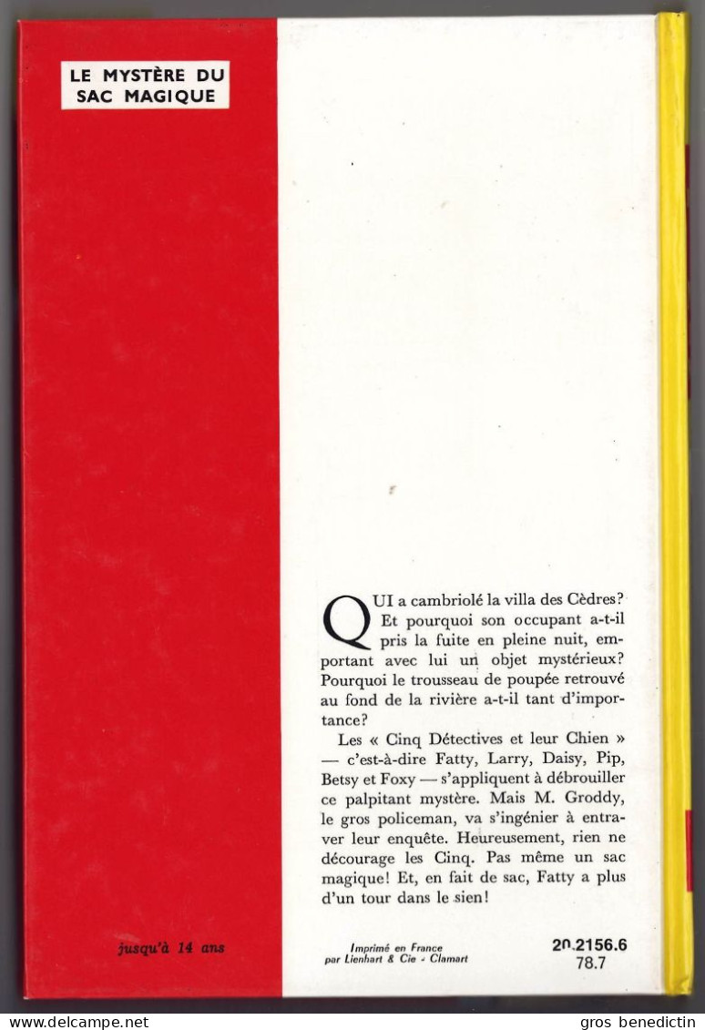 Hachette - Idéal Bibliothèque - Enid Blyton - "Le Mystère Du Sac Magique" - 1978 - Ideal Bibliotheque