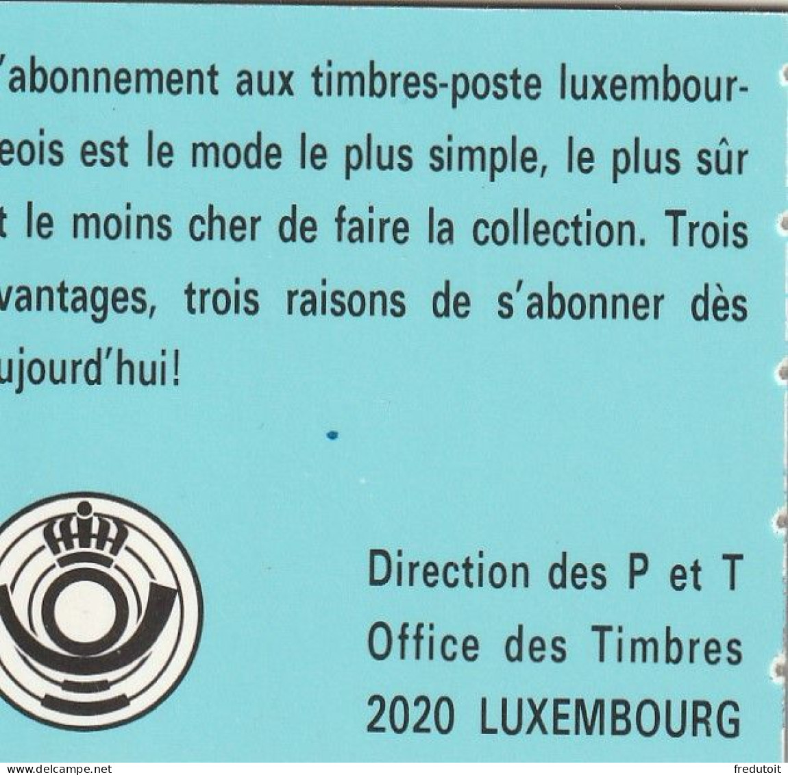 LUXEMBOURG - CARNET - N°C1106 ** (1986) Robert Schuman - Carnets