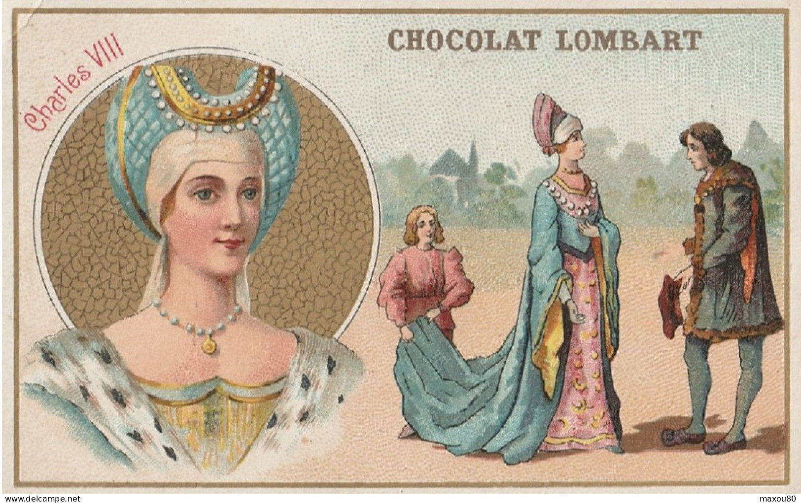 Chromo  CHOCOLAT LOMBART  ( Charles VIII ) - Lombart