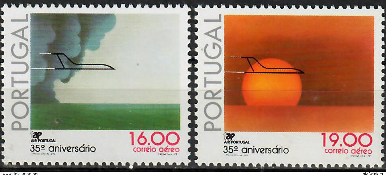 1979 35.o Aniversário Da TAP AF CA 12-13 / Sc C12-13 / YT 12-13 / Mi 1459-60 Novo / MNH  / Neuf / Postfrisch [zro] - Neufs