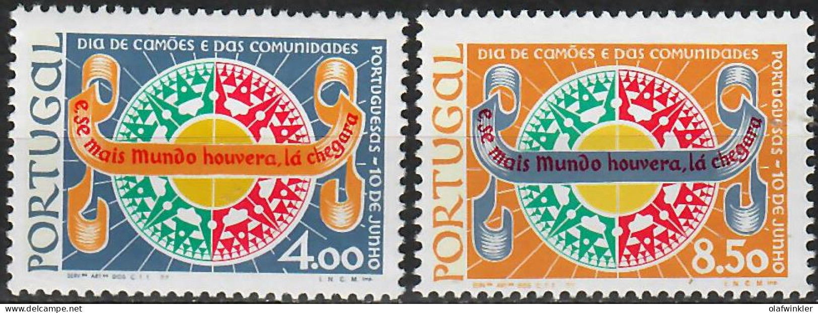 1977 Dia De Camões  AF 1334-5 / Sc 1336-7 / YT 1344-5 / Mi 1364-5 Novo / MNH / Neuf / Postfrisch [zro] - Neufs