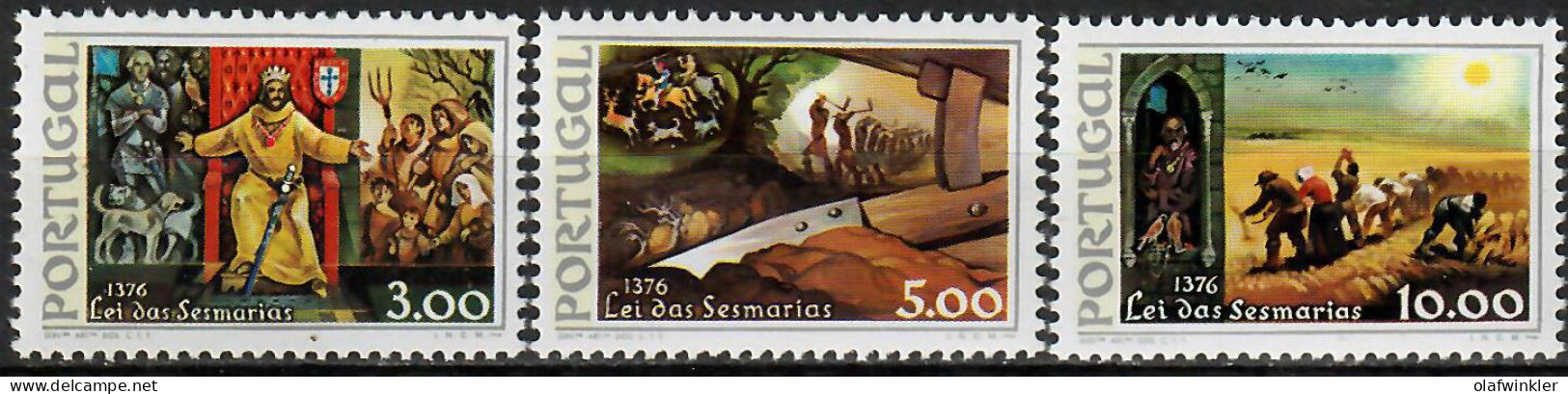 1976 Lei Des Sesmarias AF 1286-8 / Sc 1288-90 / YT 1296-8 / Mi 1316y-8y Novo / MNH / Neuf / Postfrisch [zro] - Neufs