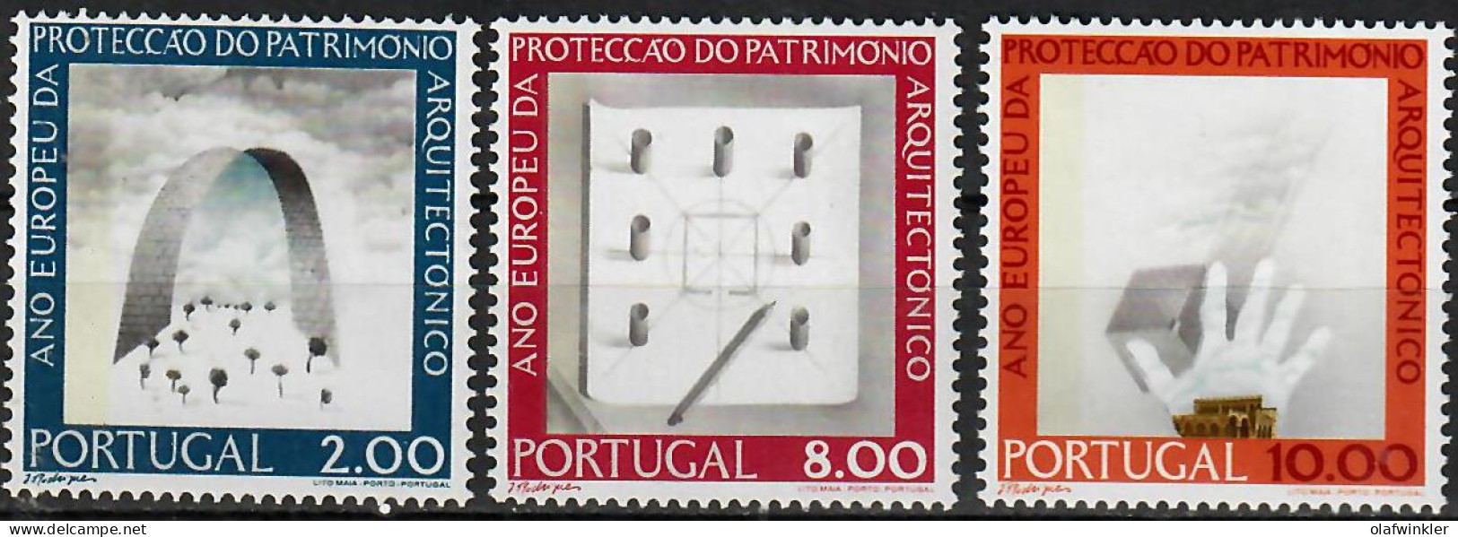 1975 Património Arquitectónico AF 1268-70 / Sc 1270-2 / YT 1278-80 / Mi 1298-1300 Novo / MNH / Neuf / Postfrisch [zro] - Neufs