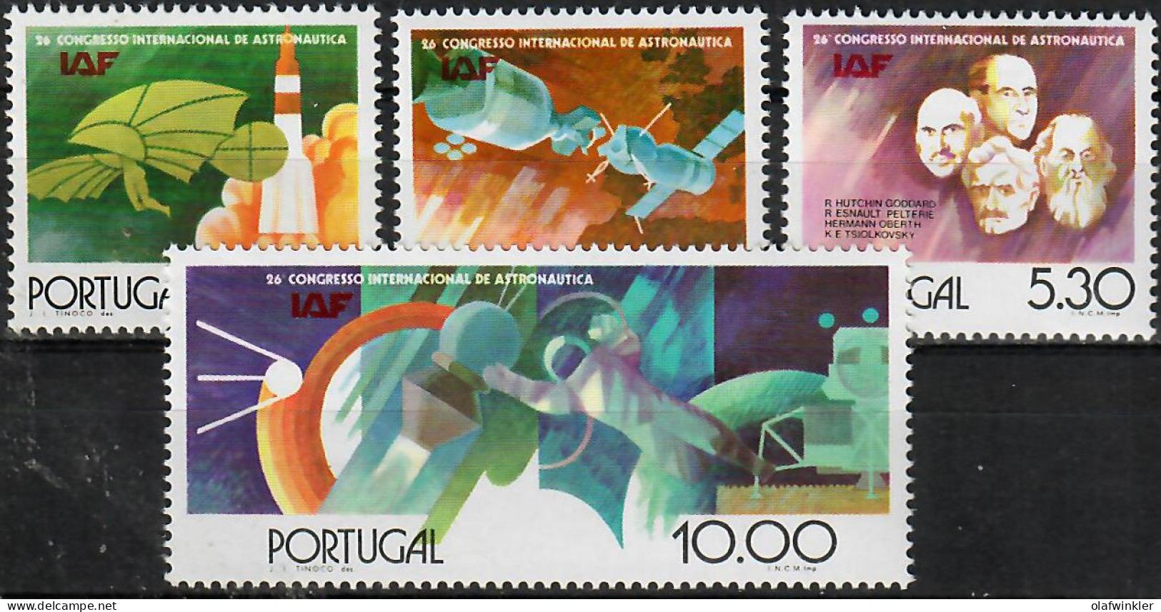 1975 Congresso Da IAF AF 1261-4 / Sc 1263-6 / YT 1271-4 / Mi 1291-4 Novo / MNH / Neuf / Postfrisch [zro] - Neufs