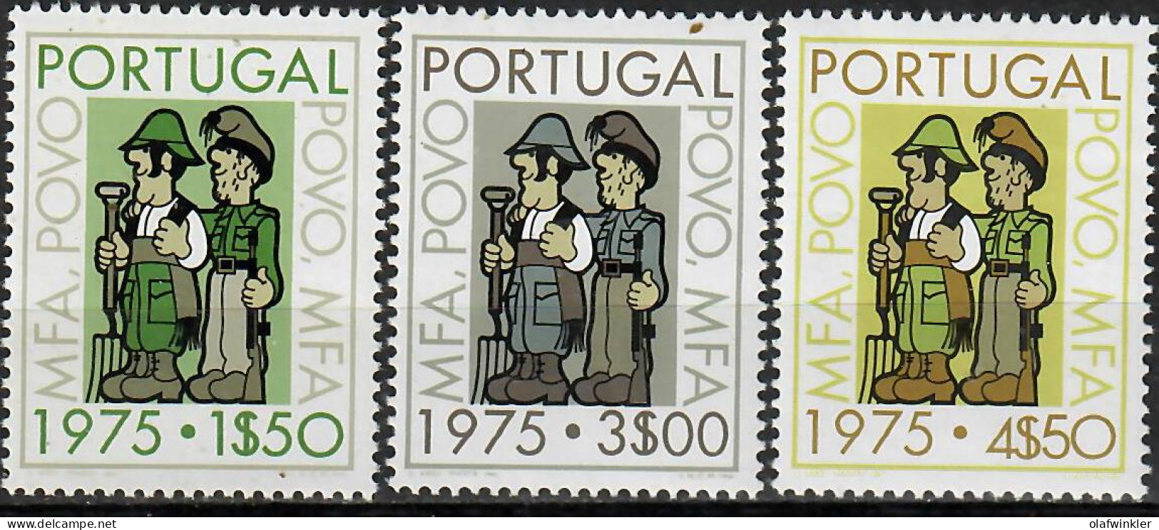 1975 Dinamização Cultural AF 1242-4 / Sc 1244-6 / YT 1252-4 / Mi 1272-4 Novo / MNH / Neuf / Postfrisch [zro] - Neufs