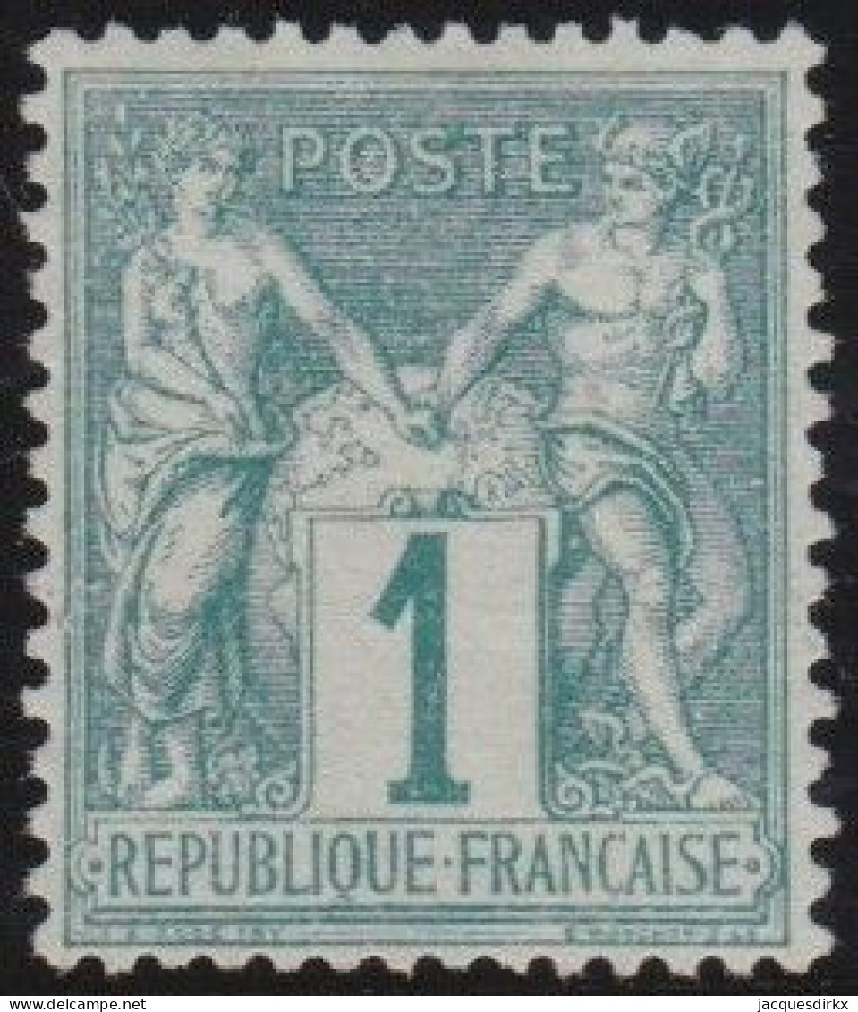 France  .  Y&T   .    61  (2 Scans)      .   (*)        .   Neuf Sans Gomme - 1876-1878 Sage (Typ I)