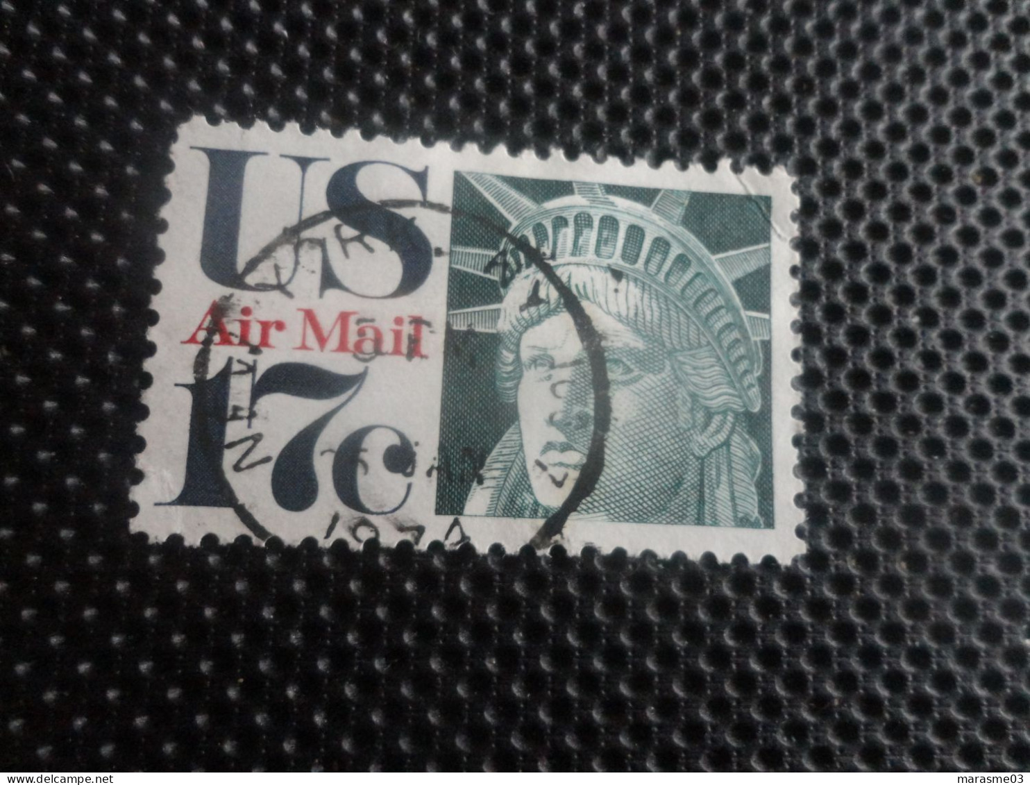 TIMBRE :  1971 - 17c Airmail Statue Of Liberty - Usados