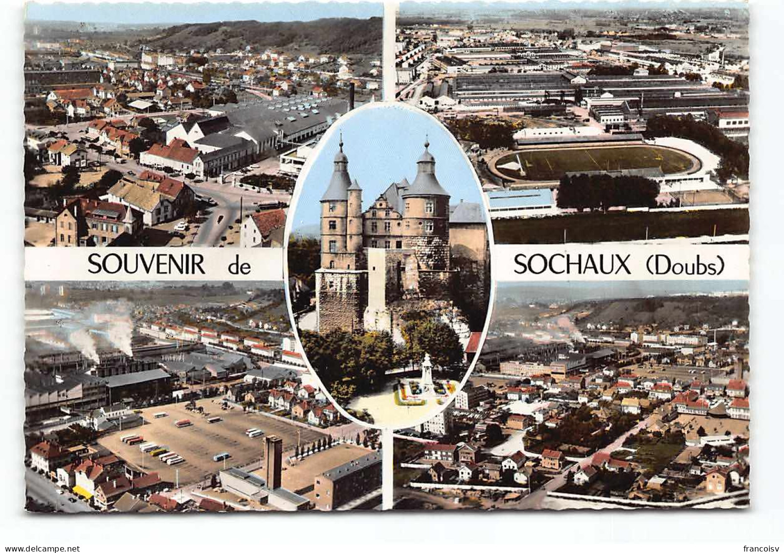Sochaux. Souvenir . Multivues.   Datée 1966 - Sochaux