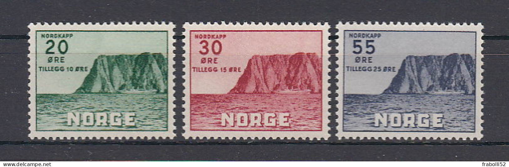 Norvegia Nuovi:  N. 345-7 - Neufs