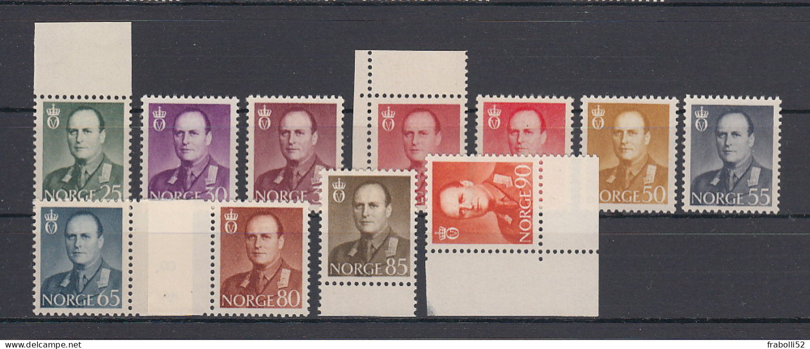 Norvegia Nuovi:  N. 381-85A - Unused Stamps