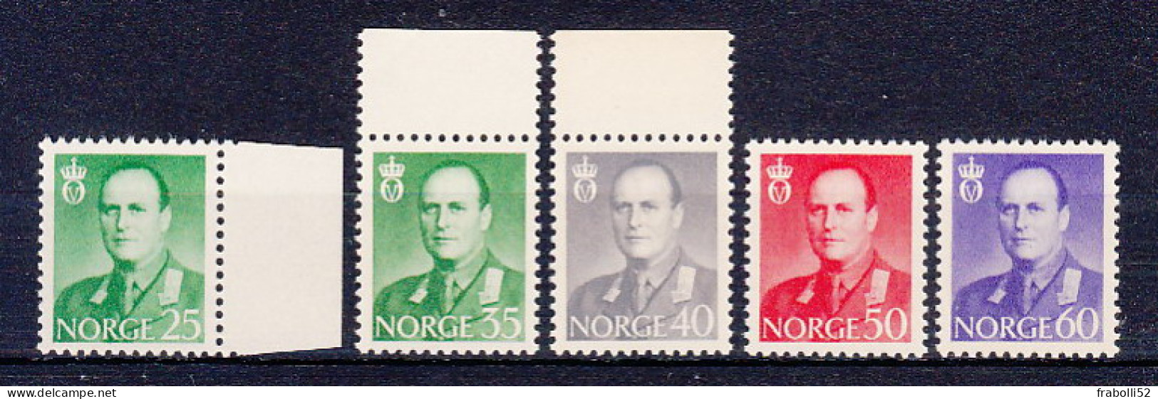 Norvegia Nuovi:  N. 428-32 - Unused Stamps