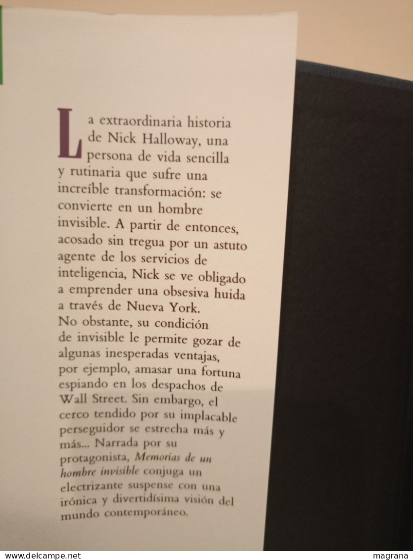 Memorias De Un Hombre Invisible. Harry F. Saint. Círculo De Lectores. 1989. 508 Páginas. - Azione, Avventura