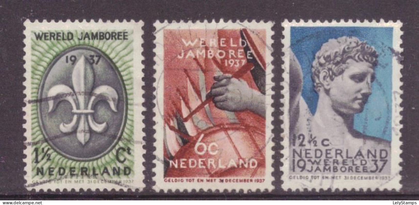 Nederland / Niederlande / Pays Bas NVPH 293 T/m 295 Used (1937) - Gebruikt