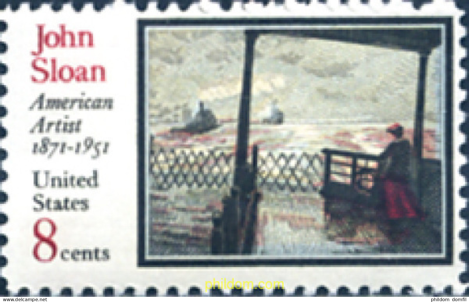 161946 MNH ESTADOS UNIDOS 1971 CENTENARIO DEL NACIMIENTO DEL PINTOR JOHN SLOAN (1871-1951) - Unused Stamps