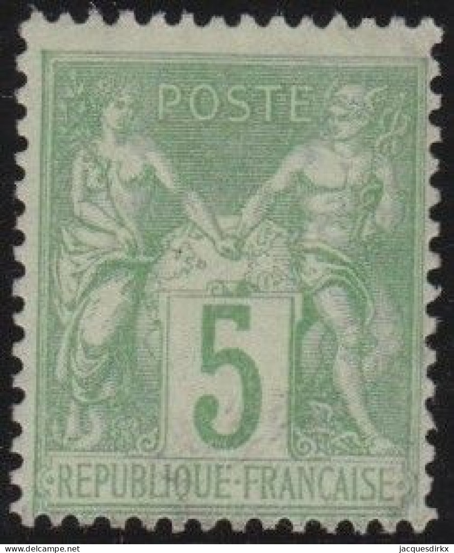 France  .  Y&T   .    102   .   (*)    .    Neuf Sans Gomme - 1898-1900 Sage (Type III)