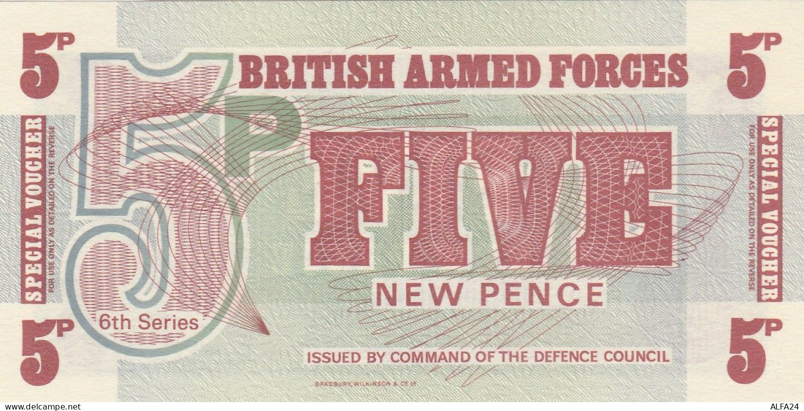 BRITISCH ARMED FORCES -5 NEW PENCE-UNC (BA80 - Autorità Militare Britannica