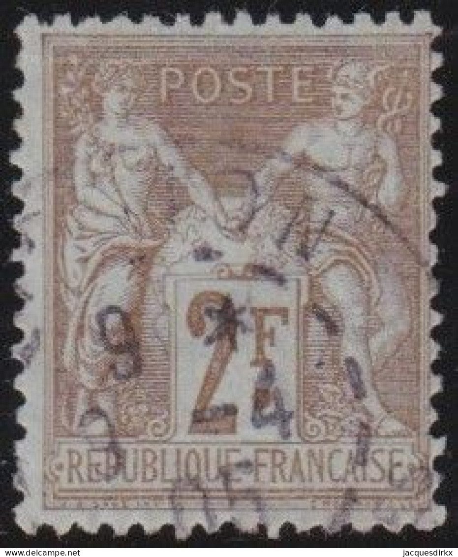 France  .  Y&T   .    105  (2 Scans)    .   O      .    Oblitéré - 1898-1900 Sage (Type III)