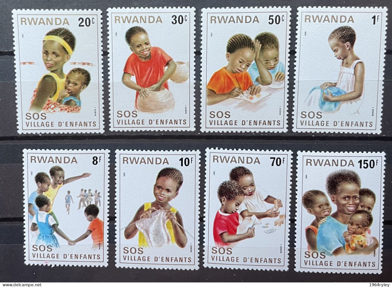 RWANDA -  MNH** - 1981 - # 984/991 - Oblitérés