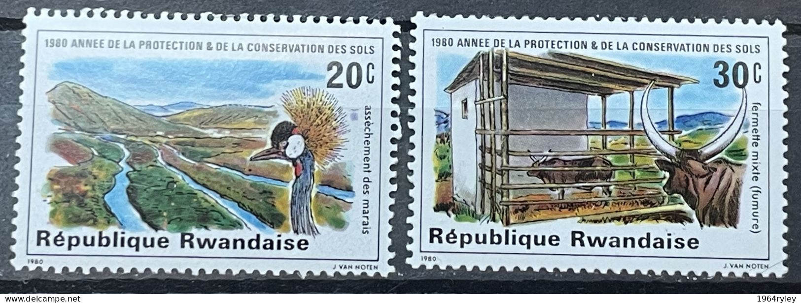 RWANDA -  MNH** - 1980 - # 1058/1059 - Gebruikt