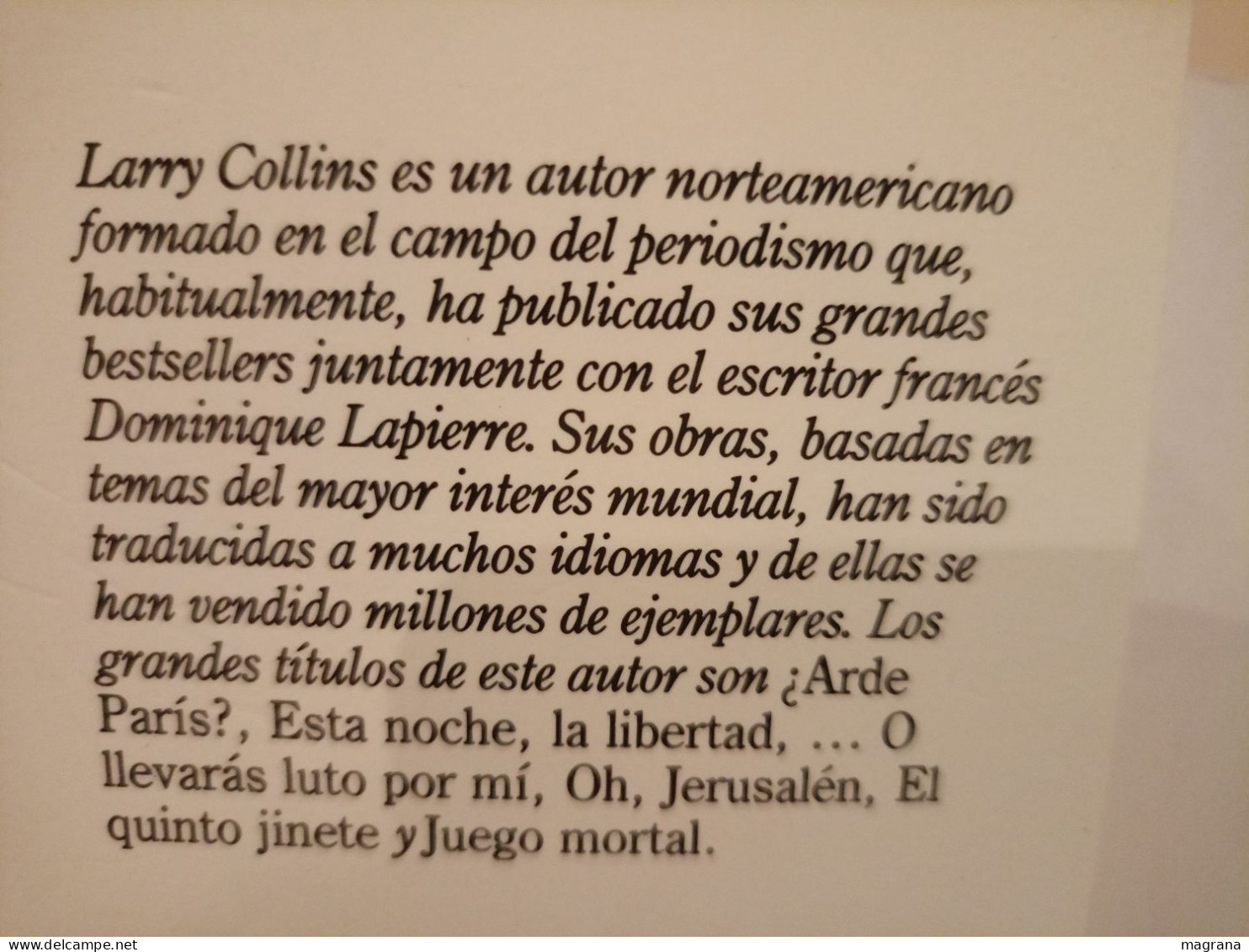 Laberinto. Larry Collins. Plaza & Janes Exitos. 1a Septiembre Edición 1989. 413 Páginas. - Classiques