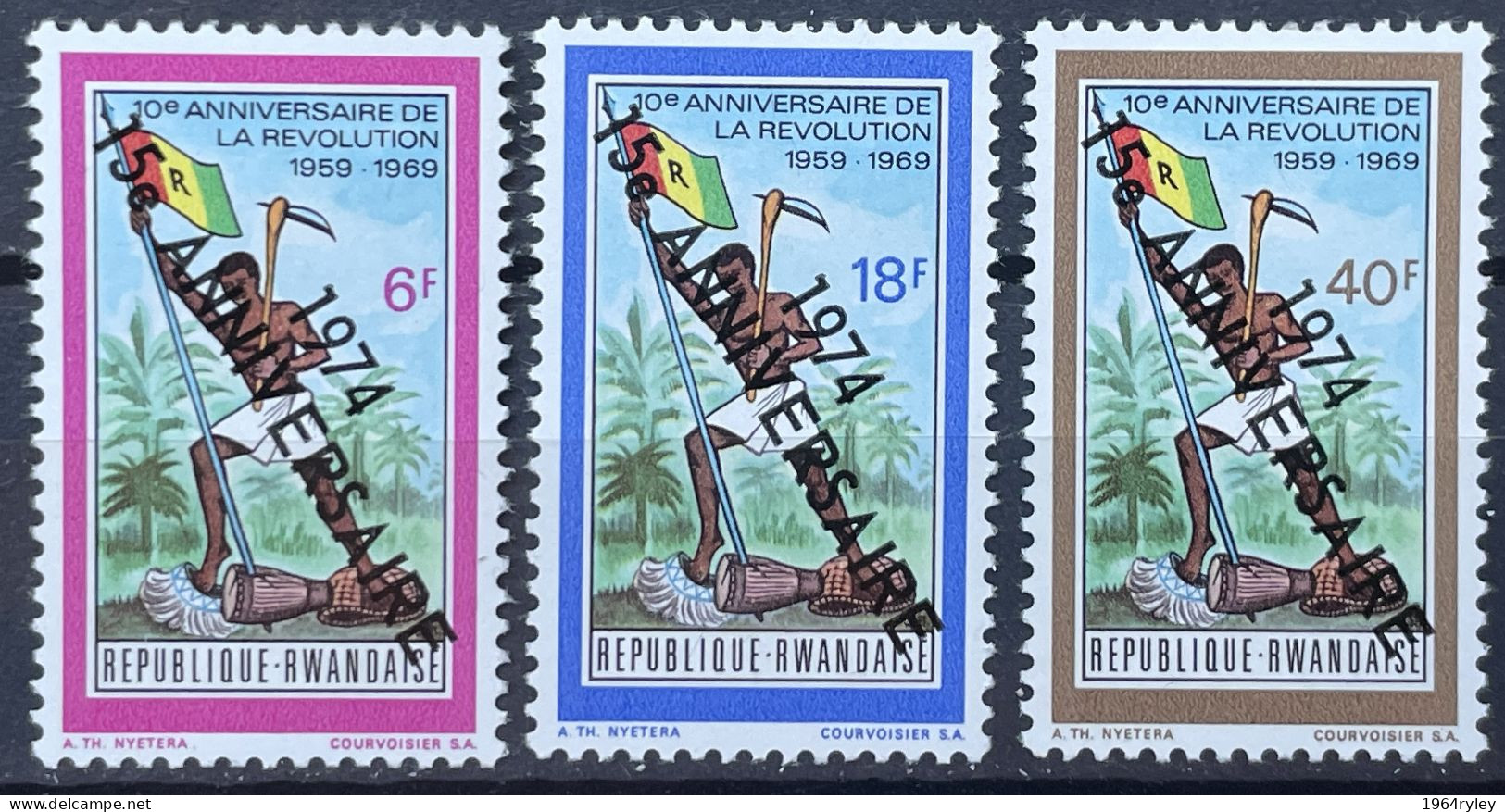 RWANDA -  MNH** - 1974 - # 667/669 - Used Stamps