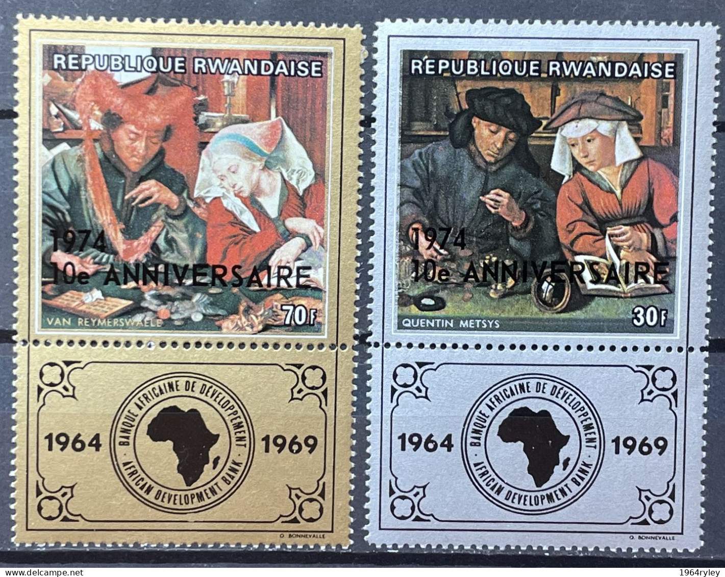 RWANDA -  MNH** - 1974 - # 671/672 - Oblitérés