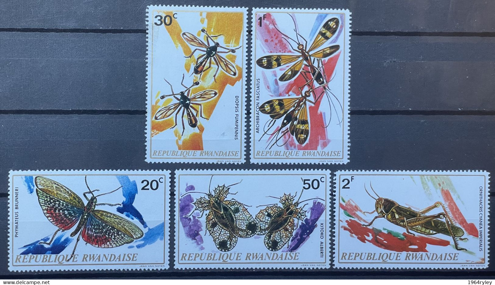 RWANDA -  MNH** - 1973 - # 501/505 POOR - Used Stamps