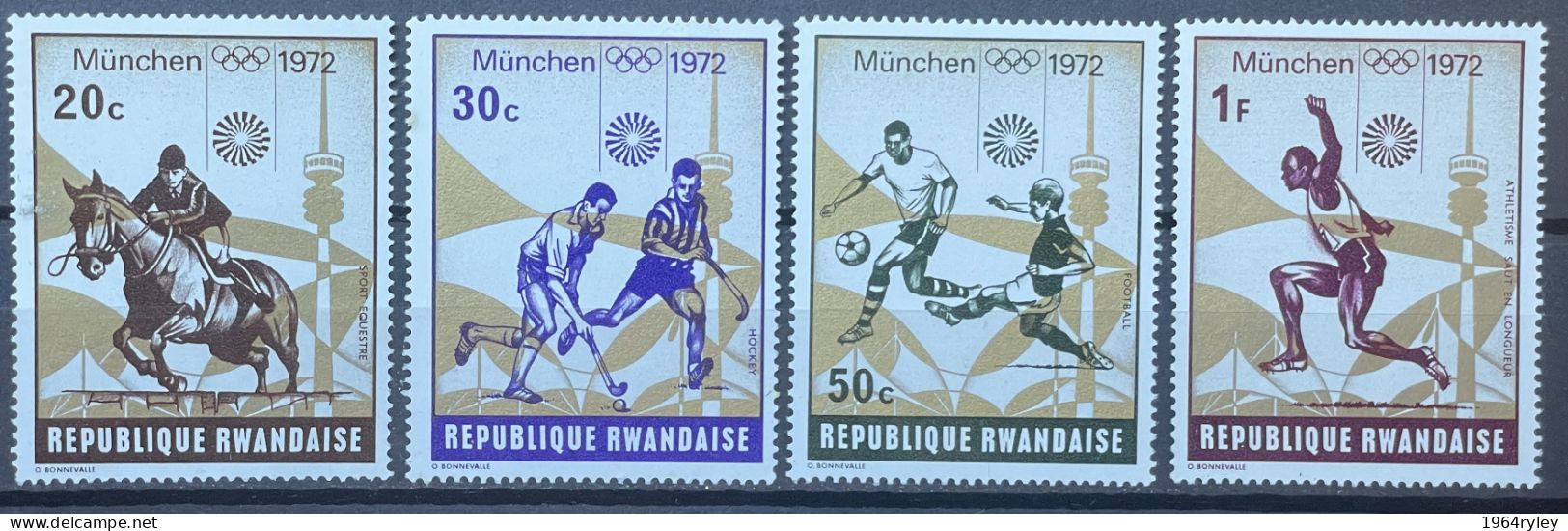 RWANDA -  MNH** - 1972 - # 521/524 - Usados