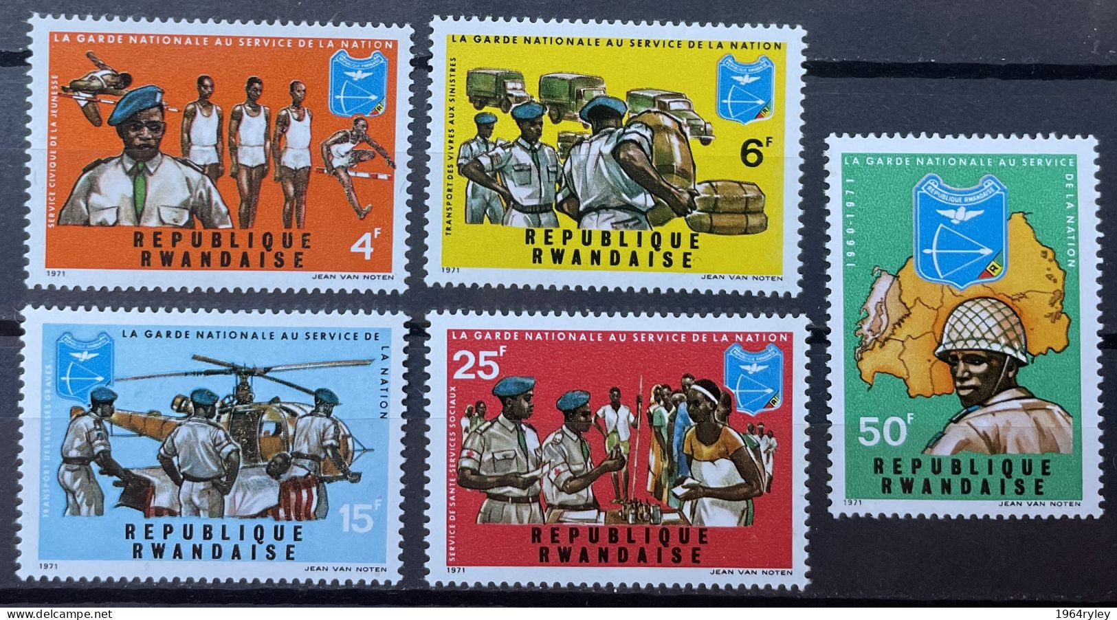 RWANDA -  MNH** - 1972 - # 438/442 - Usati