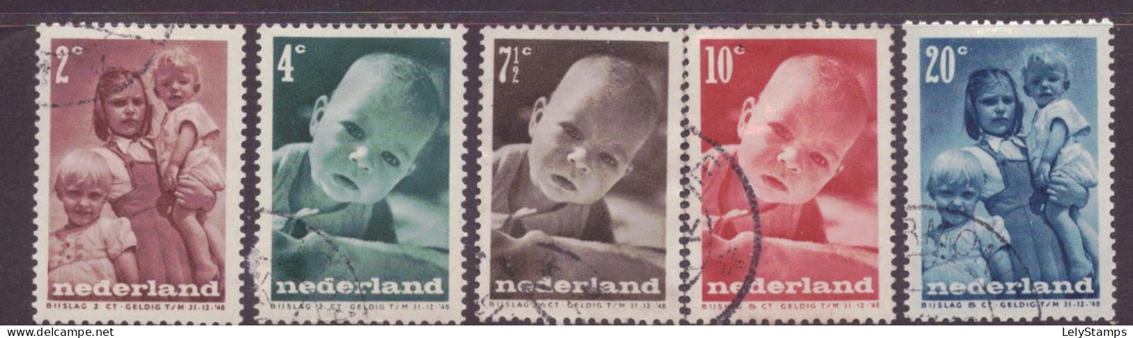 Nederland - Niederlande - Pays Bas NVPH 495 T/m 499 Used (1947) - Gebruikt