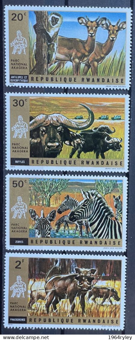 RWANDA -  MNH** - 1972 - # 451/454 - Used Stamps