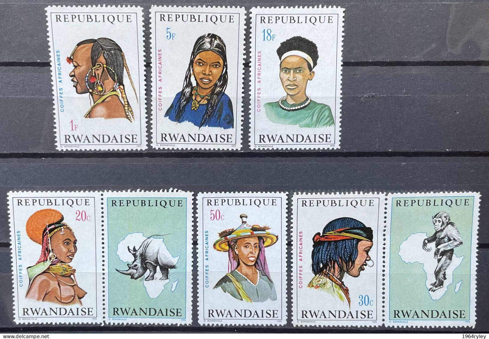 RWANDA -  MNG - 1971 - # 408/413 - Oblitérés