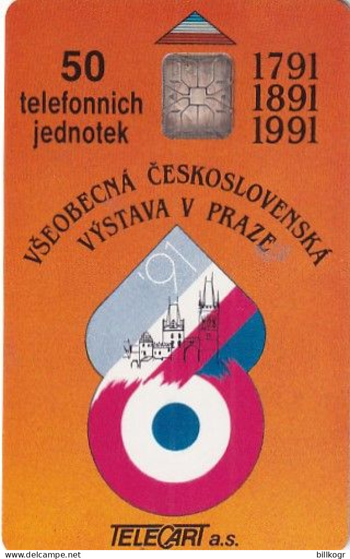CZECHOSLOVAKIA - Vystava V Praze, Telecart A.s. First Issue 50 Units, Chip SC6, Tirage %20000, 06/91, Used - Tschechoslowakei