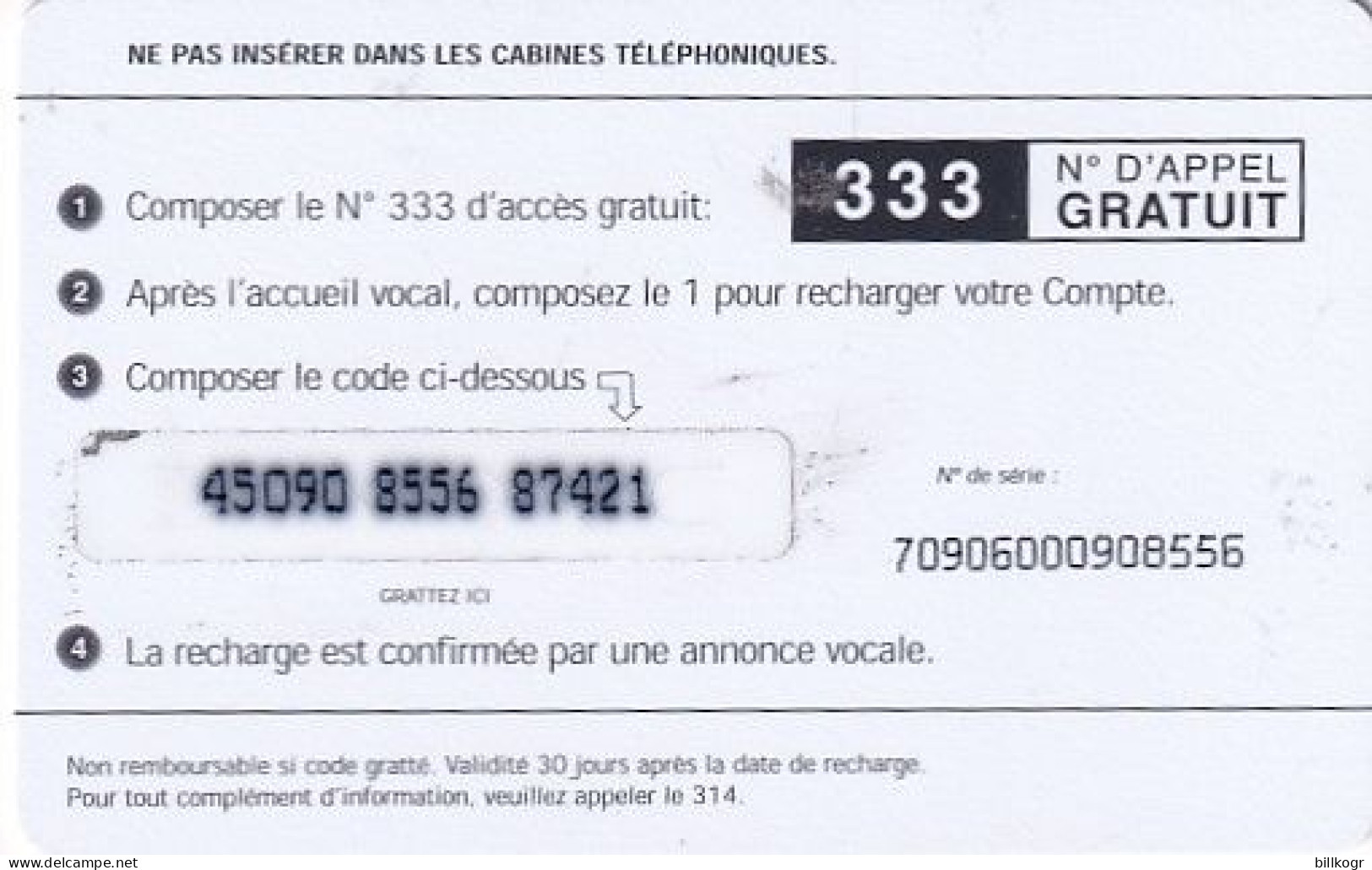 COMOROS ISL. - Universite Des Comores, Comores Telecom Recharge Card 3000 Fc, Used - Comore