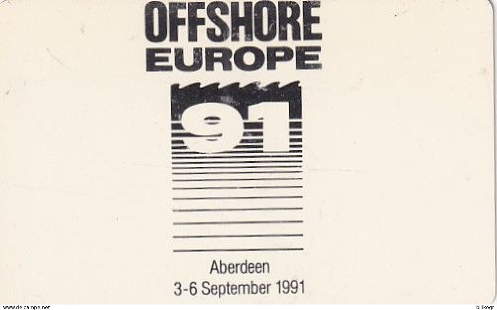 SCOTLAND(Autelca) - Offshore Europe 91, IPL(Scotland) Telecard, First Issue 50 Units, Tirage 3000, Used - Other - Europe