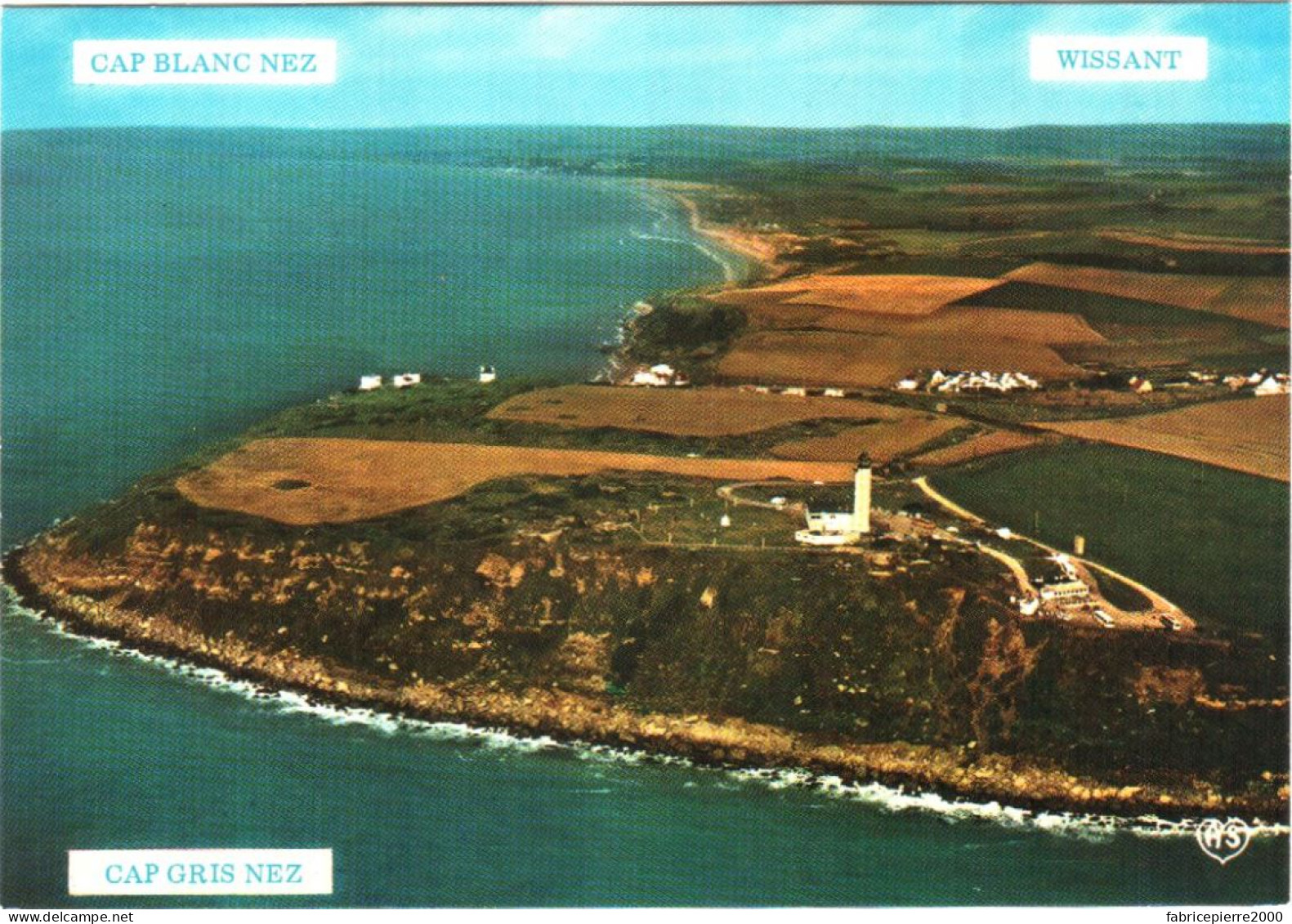 CPM 62 (Pas-de-Calais) Audinghen - Le Phare Du Cap Gris-Nez TBE La Baie De Wissant Vers Le Cap Blanc Nez + Tampon - Wissant