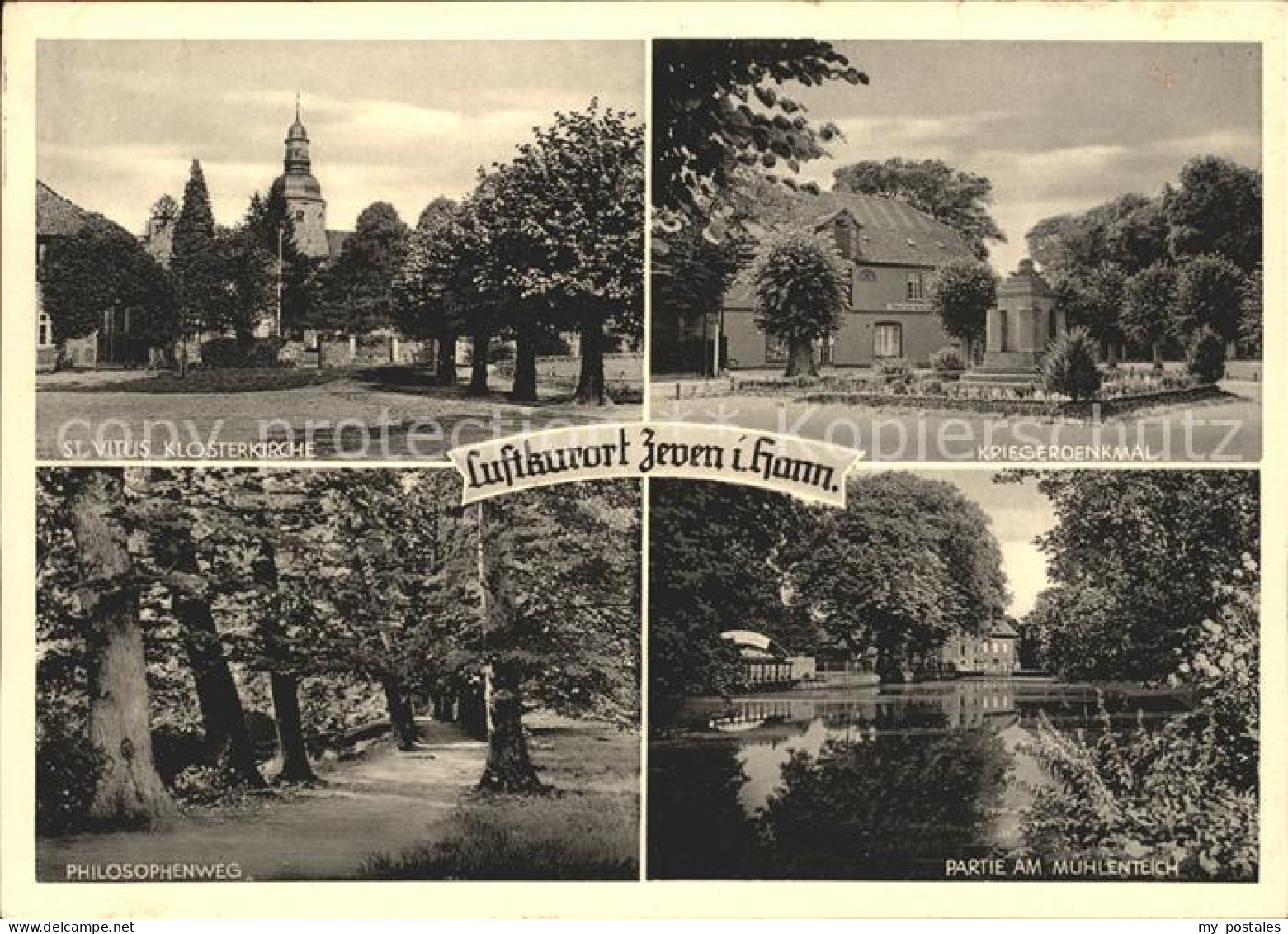 42161191 Zeven St Vitus Klosterkirche Kriegerdenkmal Muehlenteich Philosophenweg - Zeven