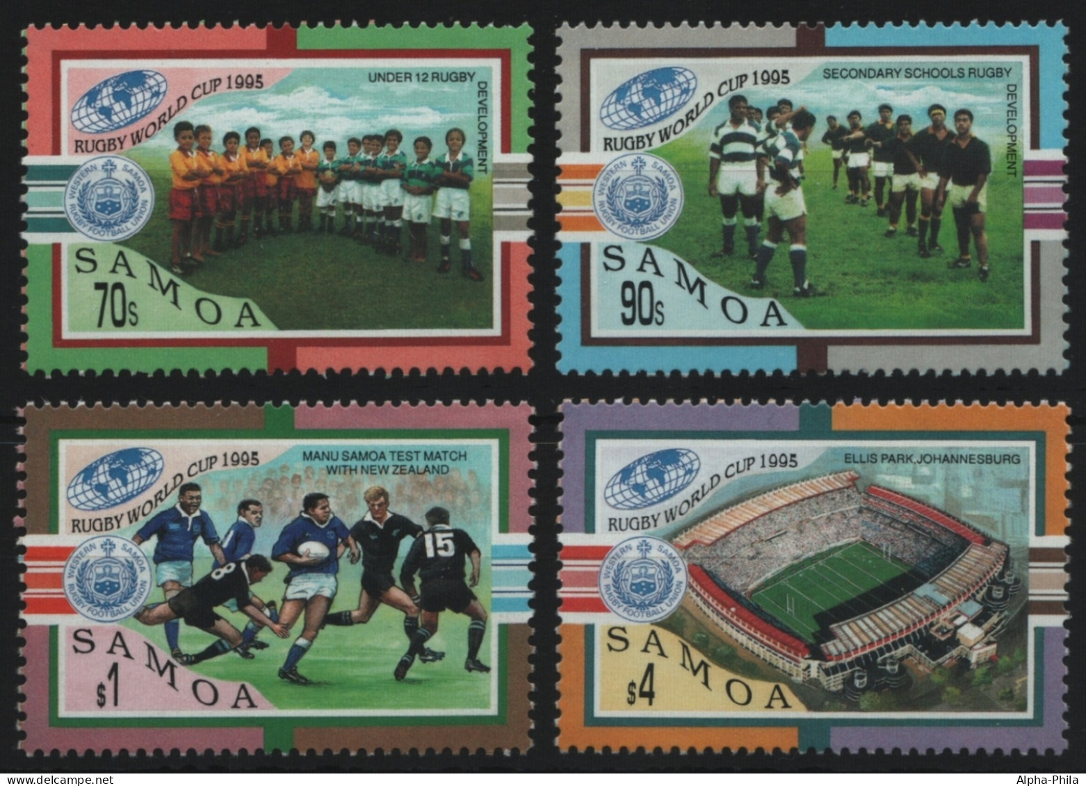 Samoa 1995 - Mi-Nr. 803-806 ** - MNH - Rugby WM - Samoa Américaine