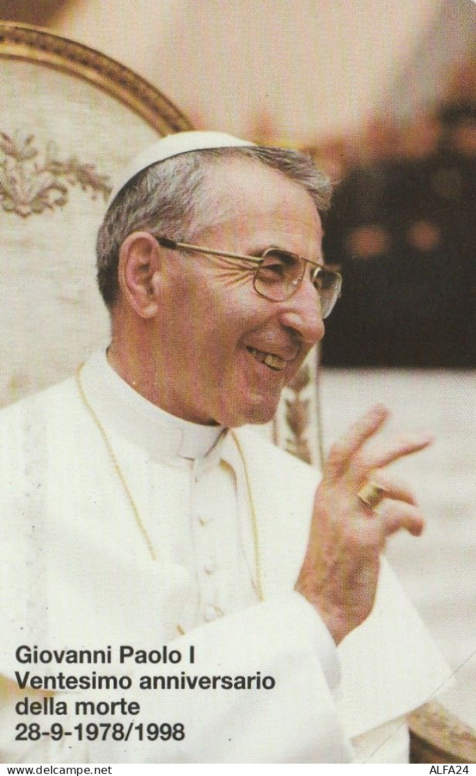 SCHEDA TELEFONICA NUOVA VATICANO SCV50 GIOVANNI PAOLO I VENTESIMO ANNIV MORTE - Vaticano