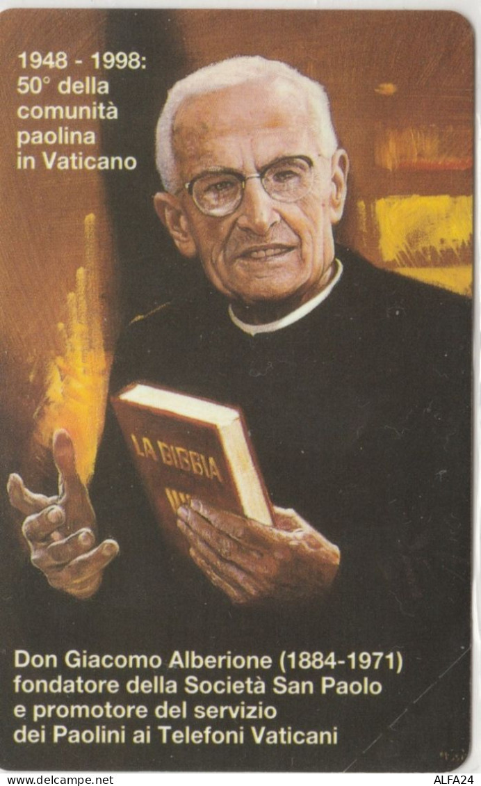 SCHEDA TELEFONICA NUOVA VATICANO SCV51 DON ALBERIONE - Vaticano (Ciudad Del)