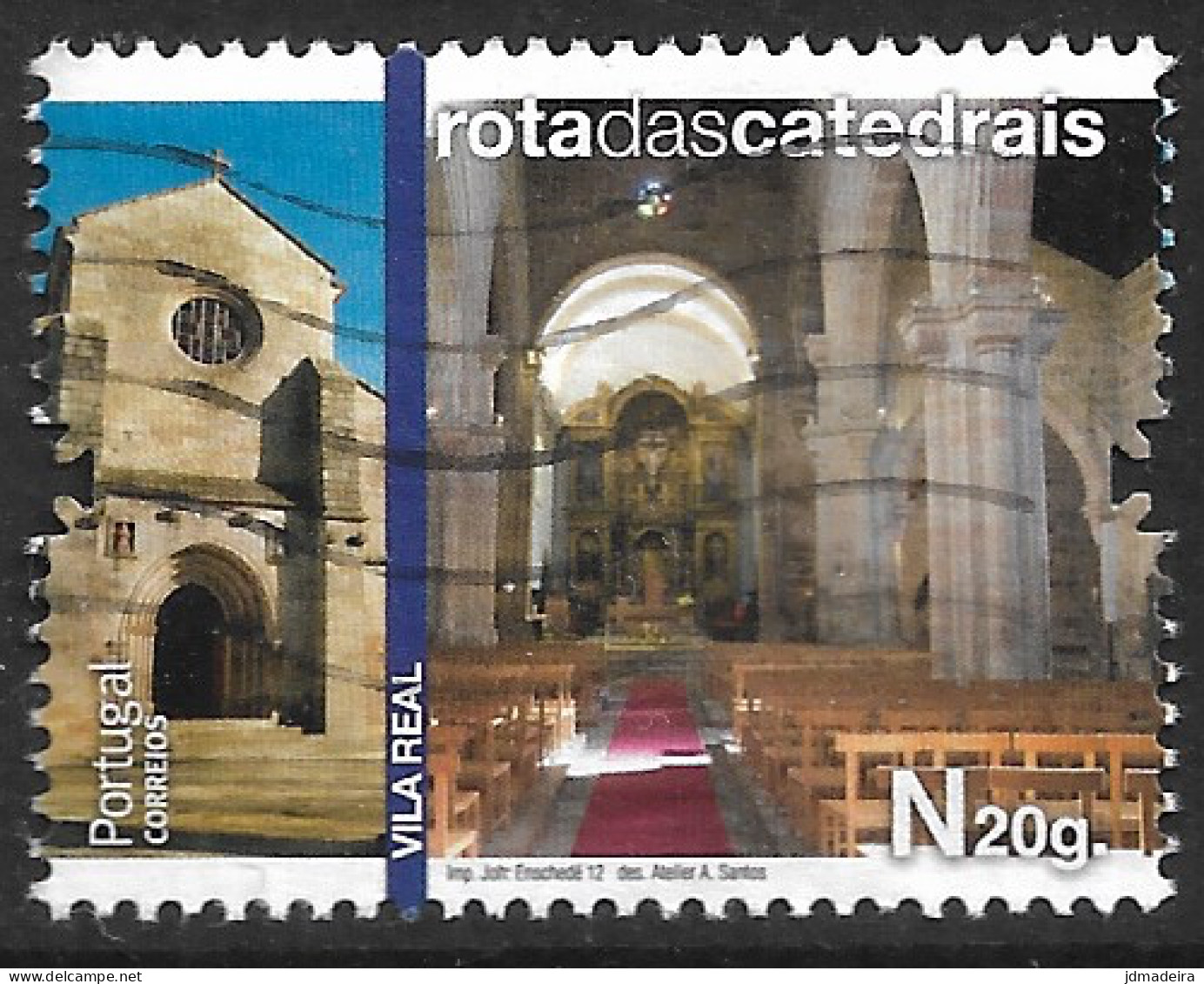 Portugal – 2012 Cathedrals 0,42 Used Stamp - Oblitérés