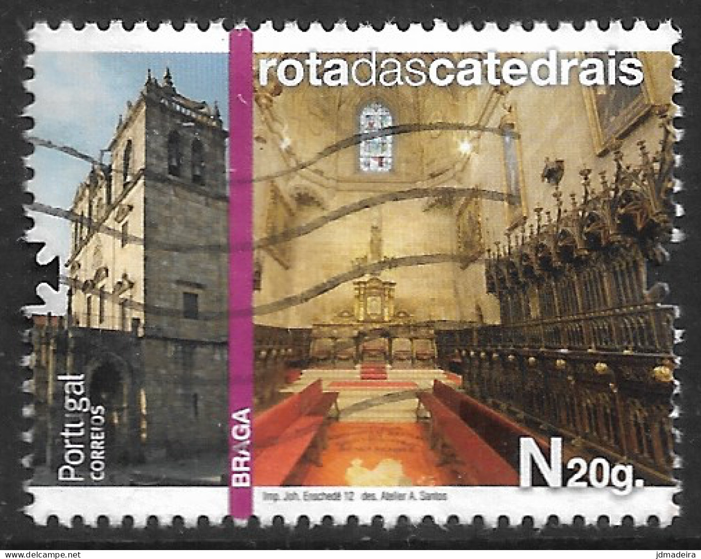 Portugal – 2012 Cathedrals 0,42 Used Stamp - Oblitérés