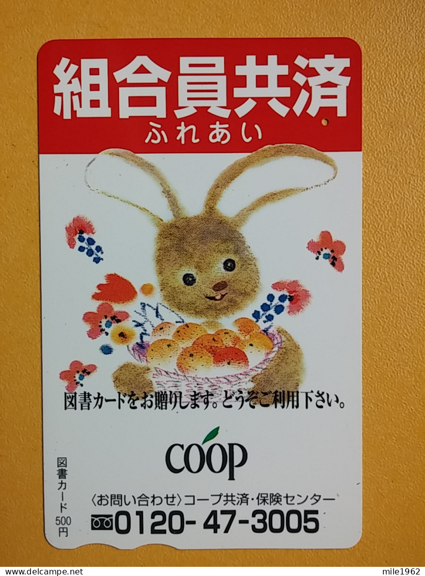 T-429 - JAPAN, Japon, Nipon, Carte Prepayee, Prepaid, Animal, Rabbit, Lapin - Lapins